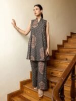 Black with brown Cord set